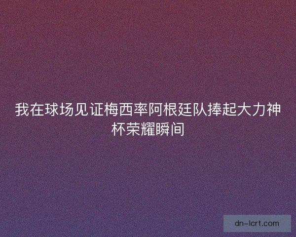 我在球场见证梅西率阿根廷队捧起大力神杯荣耀瞬间 我在球场见证梅西率阿根廷队捧起大力神杯荣耀瞬间